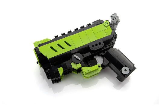 bloxday building block gun blaster green phantom shootable toy gun green black grey