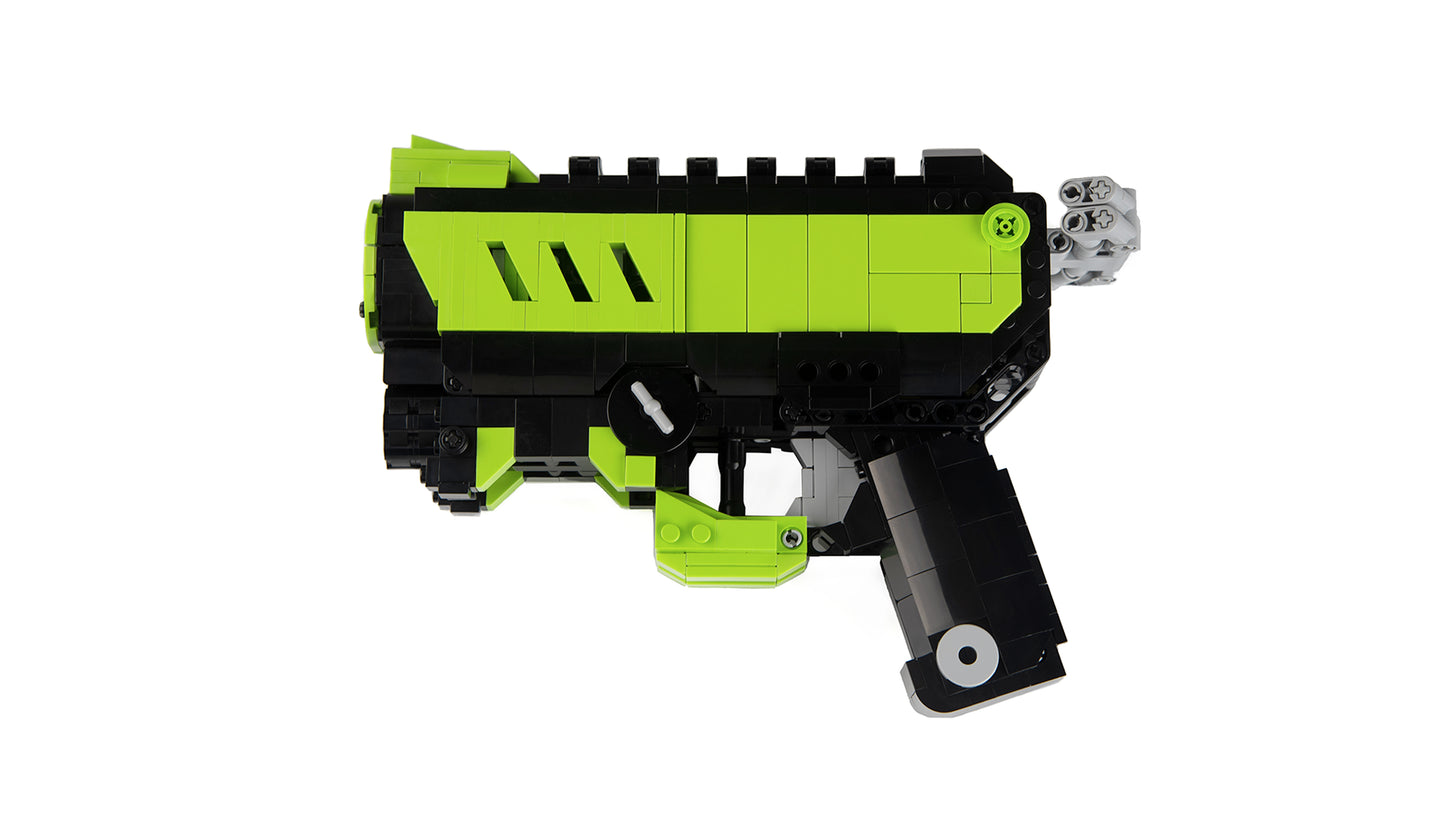 green phantom block gun blaster green black grey