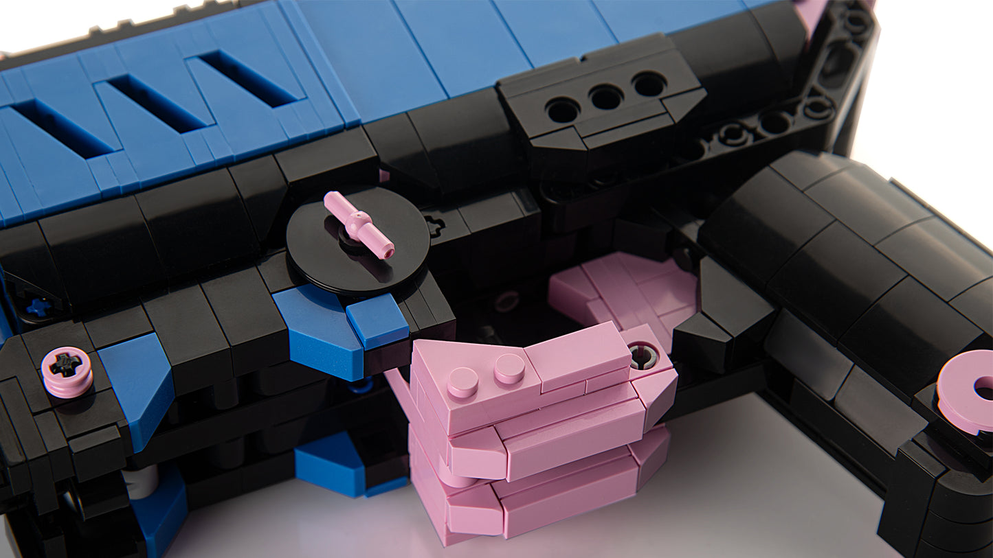 block gun blaster neon tide trigger detail blue pink black