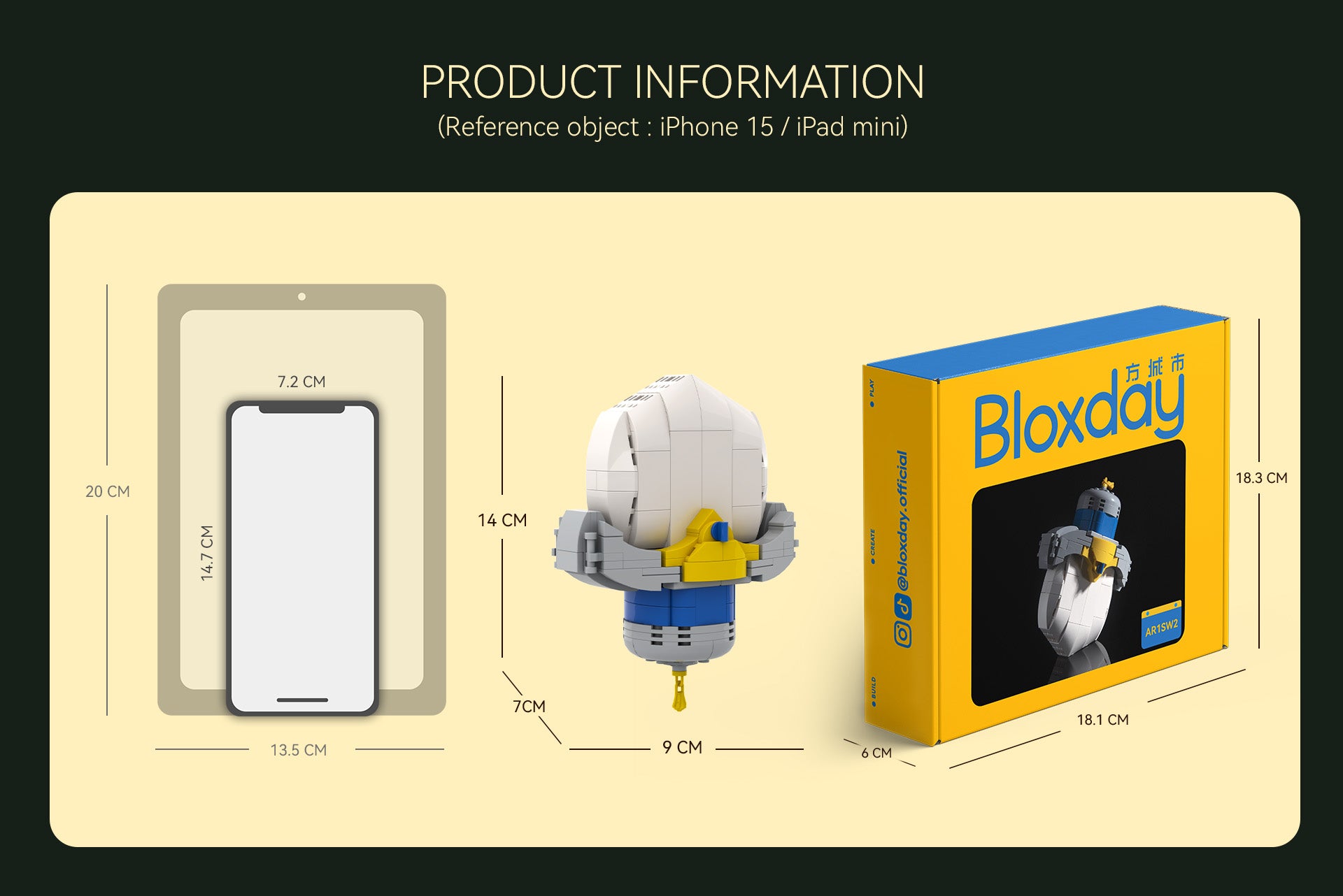 Bloxday Knight's Mini Sword dimensions reference