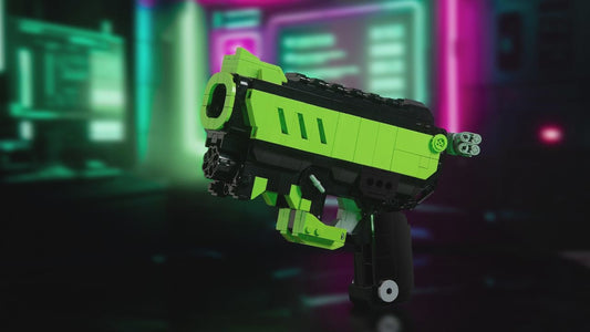 Bloxday Block Blaster - Shootable Building Toy Set - Green Phantom